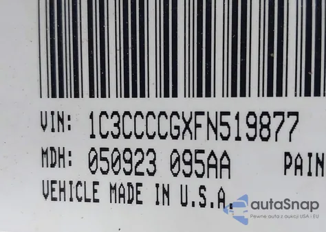 2015 Chrysler 200 C из США, поврежденный, VIN 1C3CCCCGXFN519877